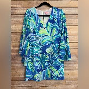 Lilly pulitzer Marietta dress green blue print size 0